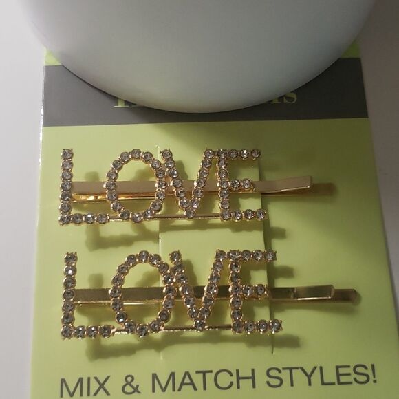 Rhinestone Hair Clips Set - Picture 3 of 5